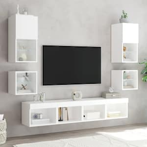 Nástěnná TV skříňka s LED osvětlením bílá 30 x 28,5 x 30 cm - obrázek 5