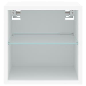 Nástěnná TV skříňka s LED osvětlením bílá 30 x 28,5 x 30 cm - obrázek 7