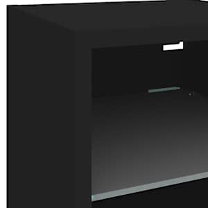 Nástěnná TV skříňka s LED osvětlením černá 30 x 28,5 x 30 cm - obrázek 10