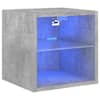 vidaXL teleri seinakapp LED-tuledega, betoonhall, 30 x 28,5 x 30 cm