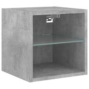 Nástěnná TV skříňka s LED osvětlením betonově šedá 30x28,5x30cm - obrázek 6