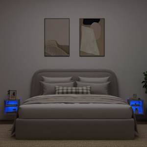 Nástěnné TV skříňky s LED 2 ks betonově šedé 30 x 28,5 x 30 cm - obrázek 3