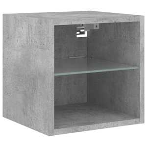 Nástěnné TV skříňky s LED 2 ks betonově šedé 30 x 28,5 x 30 cm - obrázek 7