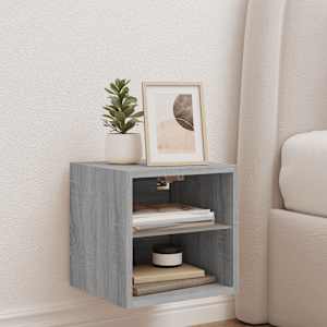 Nástěnná TV skříňka s LED osvětlením šedá sonoma 30x28,5x30 cm - obrázek 4