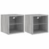 vidaXL teleri seinakapid LED-tuledega 2 tk, hall Sonoma, 30x28,5x30 cm