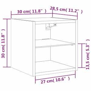 Nástěnné TV skříňky s LED 2 ks šedé sonoma 30 x 28,5 x 30 cm - obrázek 17