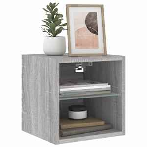 Nástěnné TV skříňky s LED 2 ks šedé sonoma 30 x 28,5 x 30 cm - obrázek 15