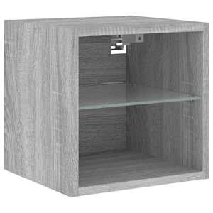 Nástěnné TV skříňky s LED 2 ks šedé sonoma 30 x 28,5 x 30 cm - obrázek 6