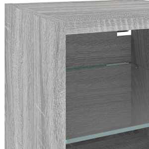 Nástěnné TV skříňky s LED 2 ks šedé sonoma 30 x 28,5 x 30 cm - obrázek 10