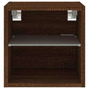 Nástěnná TV skříňka s LED osvětlením hnědý dub 30x28,5x30 cm - obrázek 7