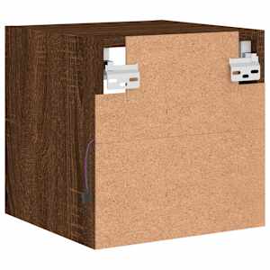 Nástěnná TV skříňka s LED osvětlením hnědý dub 30x28,5x30 cm - obrázek 8