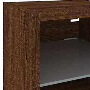 Nástěnná TV skříňka s LED osvětlením hnědý dub 30x28,5x30 cm - obrázek 10