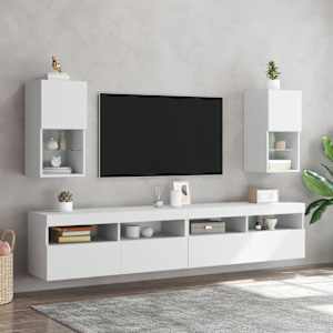 TV skříňky s LED osvětlením 2 ks bílé 30,5 x 30 x 60 cm - obrázek 3