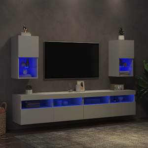 TV skříňky s LED osvětlením 2 ks bílé 30,5 x 30 x 60 cm - obrázek 4