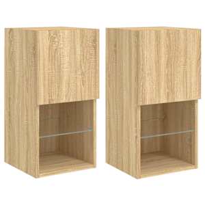 TV skříňky s LED osvětlením 2 ks dub sonoma 30,5 x 30 x 60 cm - obrázek 2