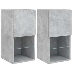 TV skříňky s LED osvětlením 2 ks betonově šedé 30,5x30x60 cm - obrázek 2