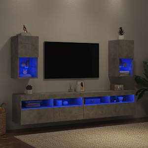 TV skříňky s LED osvětlením 2 ks betonově šedé 30,5x30x60 cm - obrázek 4