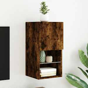 TV skříňka s LED osvětlením kouřový dub 30,5 x 30 x 60 cm - obrázek 1