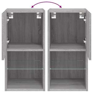 TV skříňka s LED osvětlením šedá sonoma 30,5 x 30 x 60 cm - obrázek 12