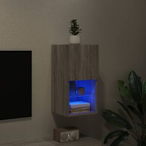 TV skříňka s LED osvětlením šedá sonoma 30,5 x 30 x 60 cm - obrázek 5