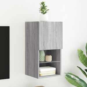 TV omarica z LED lučmi siva sonoma 30,5x30x60 cm