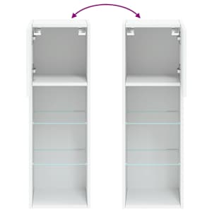 TV skříňka s LED osvětlením bílá 30,5 x 30 x 90 cm - obrázek 12