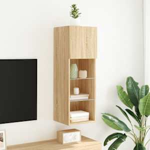 TV skříňka s LED osvětlením dub sonoma 30,5 x 30 x 90 - obrázek 4