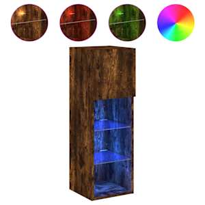 TV skříňka s LED osvětlením kouřový dub 30,5 x 30 x 90 cm - obrázek 2