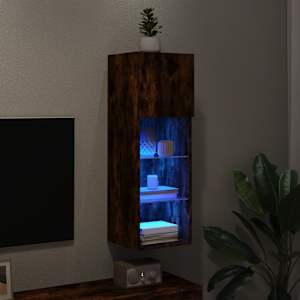 TV skříňka s LED osvětlením kouřový dub 30,5 x 30 x 90 cm - obrázek 5