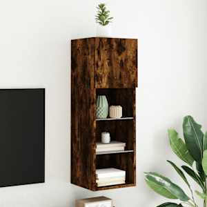 TV skříňka s LED osvětlením kouřový dub 30,5 x 30 x 90 cm - obrázek 1