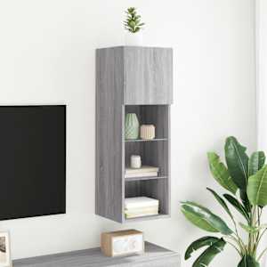 TV skříňka s LED osvětlením šedá sonoma 30,5 x 30 x 90 cm - obrázek 4