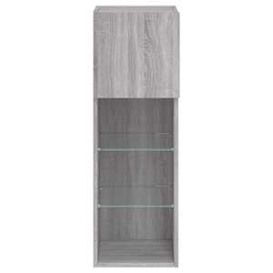 TV skříňka s LED osvětlením šedá sonoma 30,5 x 30 x 90 cm - obrázek 9