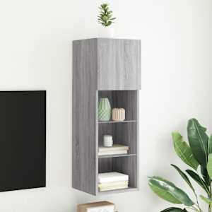 TV skříňka s LED osvětlením šedá sonoma 30,5 x 30 x 90 cm - obrázek 1