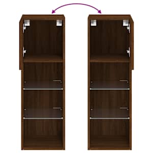 TV skříňky s LED osvětlením 2 ks hnědý dub 30,5 x 30 x 90 cm - obrázek 12