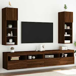 TV skříňky s LED osvětlením 2 ks hnědý dub 30,5 x 30 x 90 cm - obrázek 1