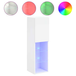TV skříňka s LED osvětlením bílá 30,5 x 30 x 102 cm - obrázek 2