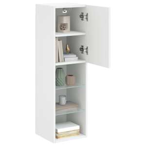 TV skříňka s LED osvětlením bílá 30,5 x 30 x 102 cm - obrázek 6
