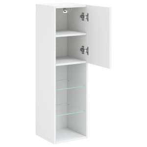 TV skříňka s LED osvětlením bílá 30,5 x 30 x 102 cm - obrázek 8