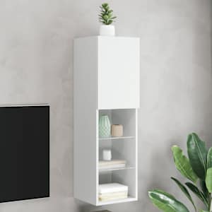 TV skříňka s LED osvětlením bílá 30,5 x 30 x 102 cm - obrázek 1