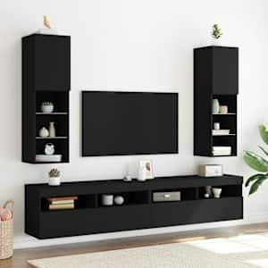 TV skříňka s LED osvětlením černá 30,5 x 30 x 102 cm - obrázek 3