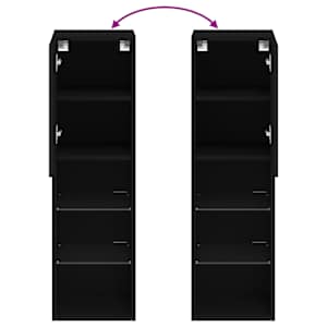 TV skříňka s LED osvětlením černá 30,5 x 30 x 102 cm - obrázek 12