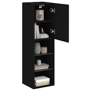 TV skříňka s LED osvětlením černá 30,5 x 30 x 102 cm - obrázek 6