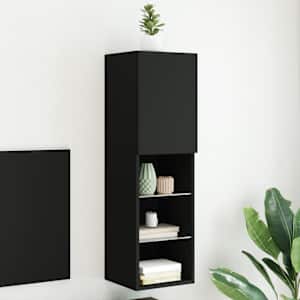 TV skříňka s LED osvětlením černá 30,5 x 30 x 102 cm - obrázek 1