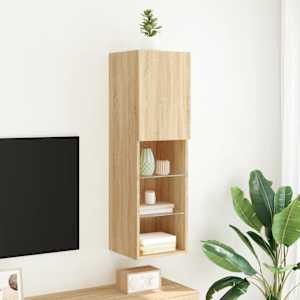 TV skříňka s LED osvětlením dub sonoma 30,5 x 30 x 102 cm - obrázek 4
