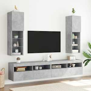 TV skříňka s LED osvětlením betonově šedá 30,5 x 30 x 102 cm - obrázek 3