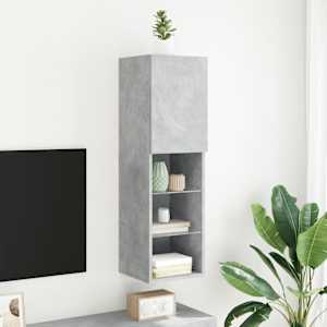 TV skříňka s LED osvětlením betonově šedá 30,5 x 30 x 102 cm - obrázek 4