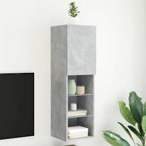 TV skříňka s LED osvětlením betonově šedá 30,5 x 30 x 102 cm - obrázek 1
