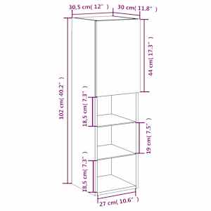 TV skříňka s LED osvětlením kouřový dub 30,5 x 30 x 102 cm - obrázek 19