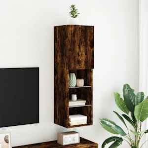 TV skříňka s LED osvětlením kouřový dub 30,5 x 30 x 102 cm - obrázek 4