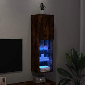 TV skříňka s LED osvětlením kouřový dub 30,5 x 30 x 102 cm - obrázek 5